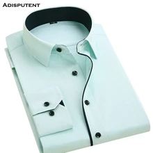 Adisputent мужские официальные рубашки с французскими манжетами, нарядные рубашки с одним карманом в полоску/мужские рубашки, брендовые Топы