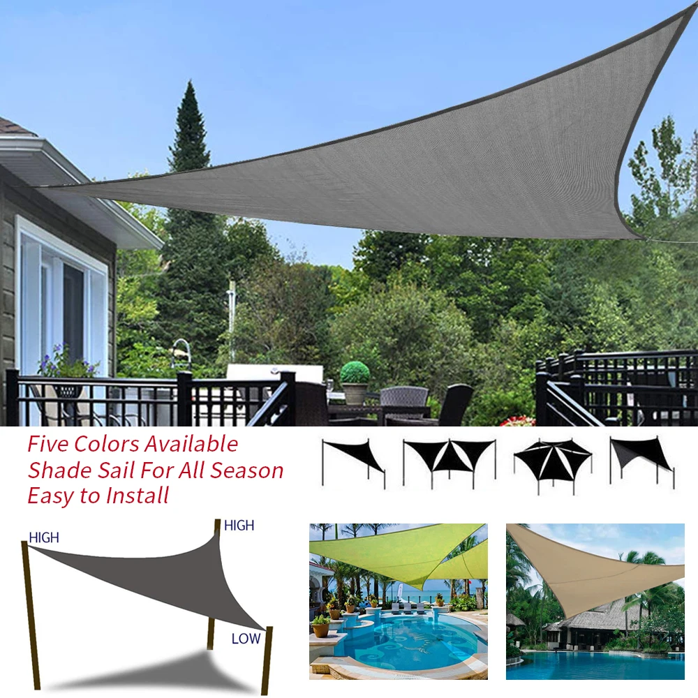 3x3m 4x4m 6x6m Outdoor Sun Shelter Waterproof Awning Shade Sail Sun Shade Sail Garden Patio Pool Camping Picnic Tent