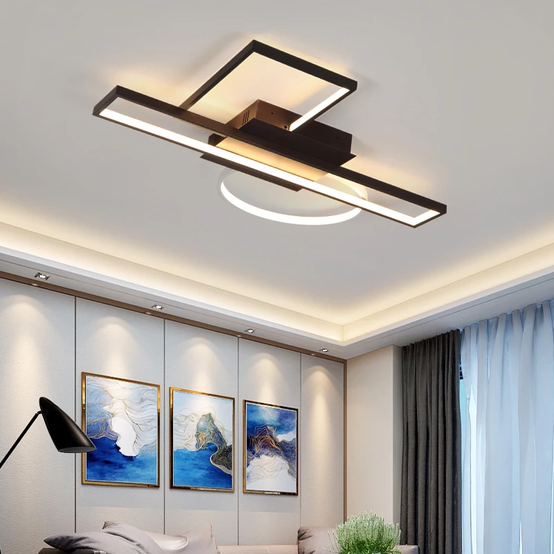 

Modern led ceiling light bedroom black AC85-265V lighting living room overhead fixtures decorative lights for home ceiling lamp