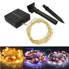 Jiawen 100 солнечные фары строку, 33ft(10 м) Медный провод, для рождественской вечеринки строки