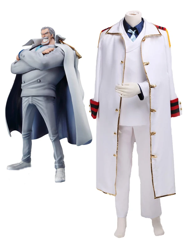 Details about   Anime One Piece Monkey D Garp Cosplay Costume Uniform Mand Any Size &