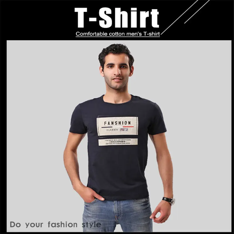 L XL XXL XXXL Men's Short Sleeve T Shirt Men's Slim Summer Print Tops