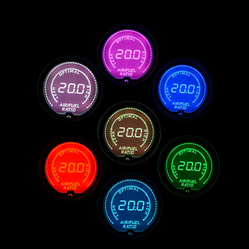 Car Gauge 52mm Air Fuel Ratio Gauge LCD Digital