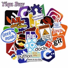 50 Pcs Java Internet JS Php Docker Bitcoin Html Cloud Programming Language APP Logo Funny Stickers