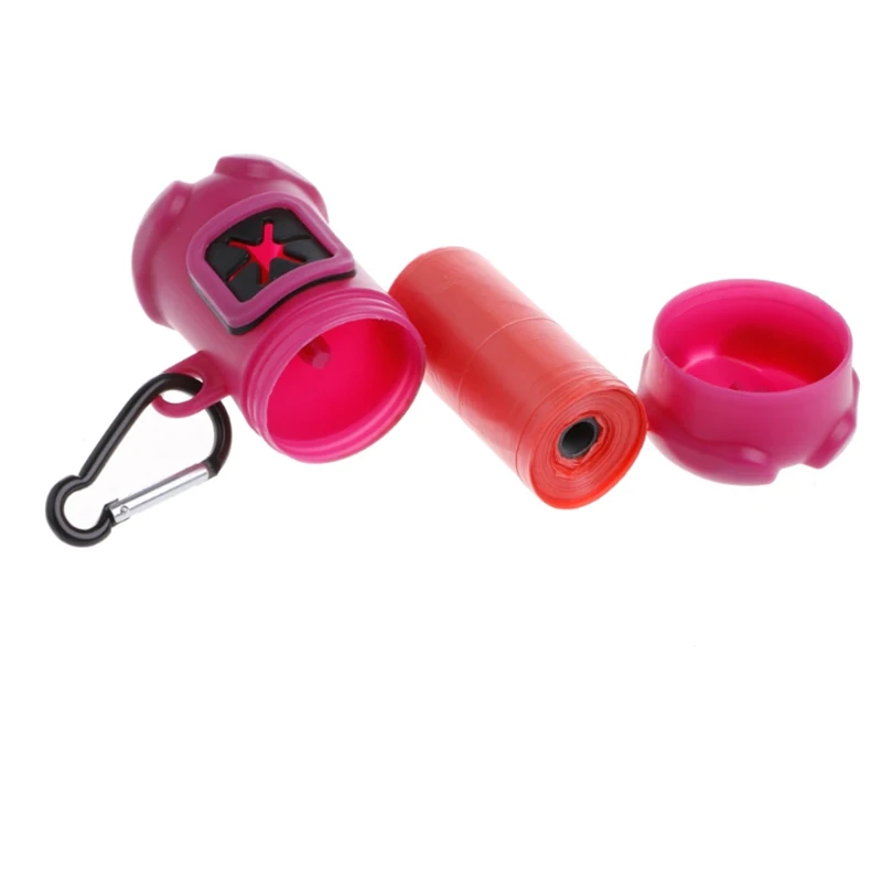 

1 pcs Rose red Pet Dog Bags Garbage Cleaning Supplies Dispenser Box Dog Waste Poop Bags With Dog Bag Trash Garbage bag excrement