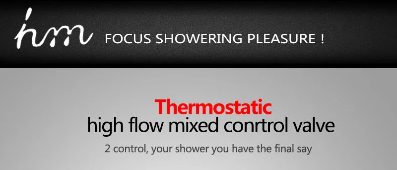 hm 2 Functional Channels High Flow 70L Temperature Thermostatic Controller Water Mixer Bath Shower Brass Chrome Mixer Finishing (18)
