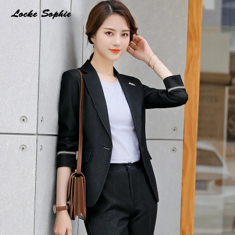 1pcs Women's Plus size Blazers coats 2019 Summer cotton Splicing long sleeves Small Suits jackets ladies Skinny Blazers Suits
