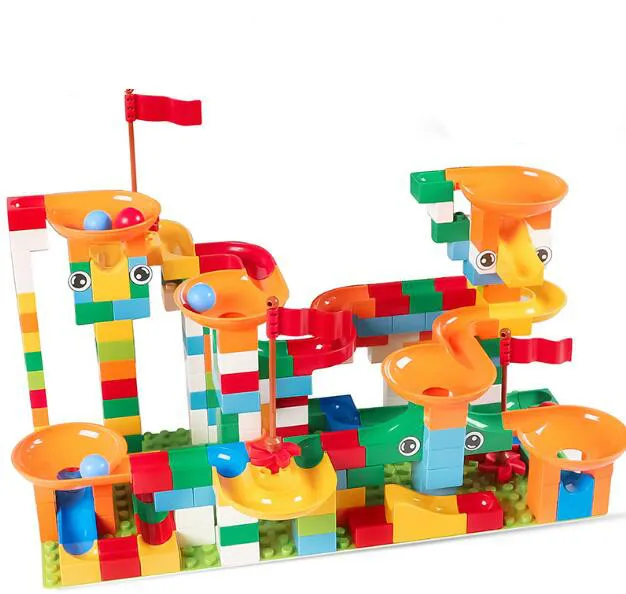 51-296PCS Marble Race Run Maze Ball Track Building Blocks ABS Funnel Slide Assemble Bricks Compatible with Lego Duplo Blocks 51-296PCS Marble Race Run Maze Ball Track Building Blocks ABS Funnel Slide Assemble Bricks Compatible with Lego Duplo Blocks
