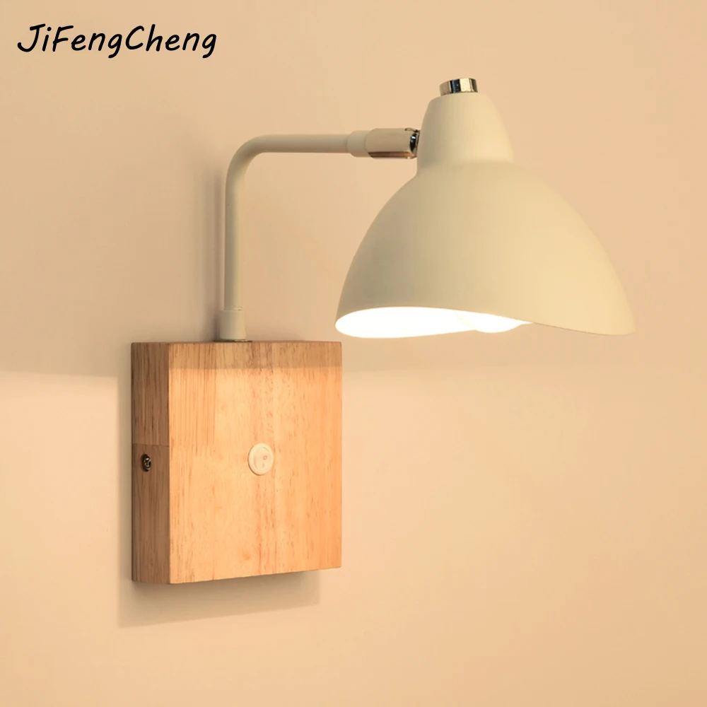 

JiFengCheng Modern Minimalist LED Wall Light Personality Bedside Reading Lamp / Oak Wall Lamp E27 Interior Lighting Luminaria
