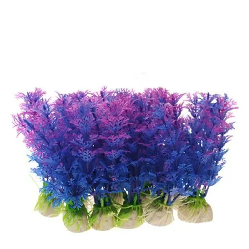 10cm/lot Coconut Tree Plastic Aquarium Plants Ornament for Fish Tank