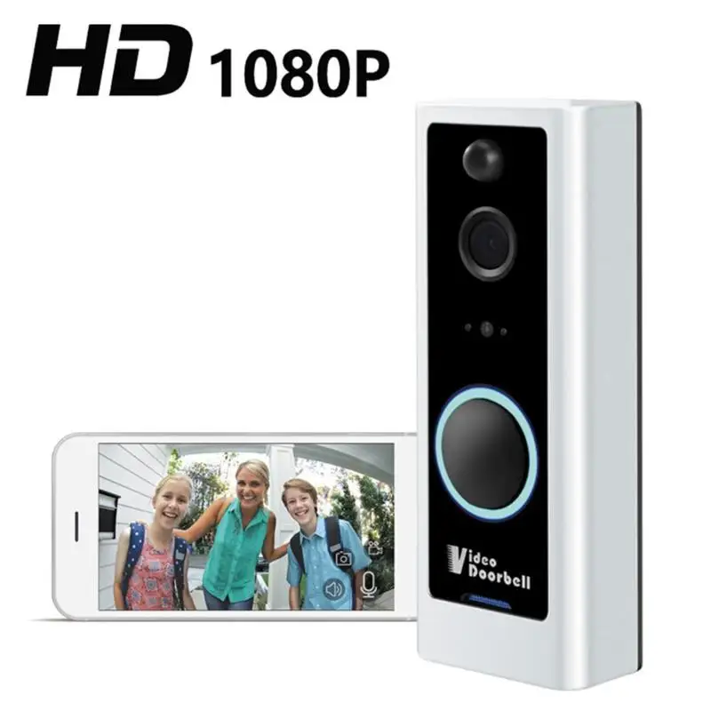 D168 720/1080 P Wifi умный дверной звонок PIR двухсторонний аудио домофон 2,4G Wi-Fi IPX6 Водонепроницаемый беспроводной дверной звонок