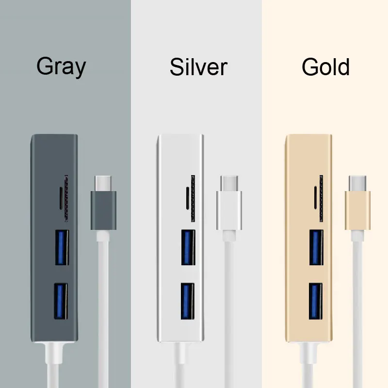 EASYA оптовая продажа USB C концентратор к Rj45 адаптер 100 Мбит/с портами USB 3,0 TF SD Reader слот для Macbook pro USB-C 20 шт./лот