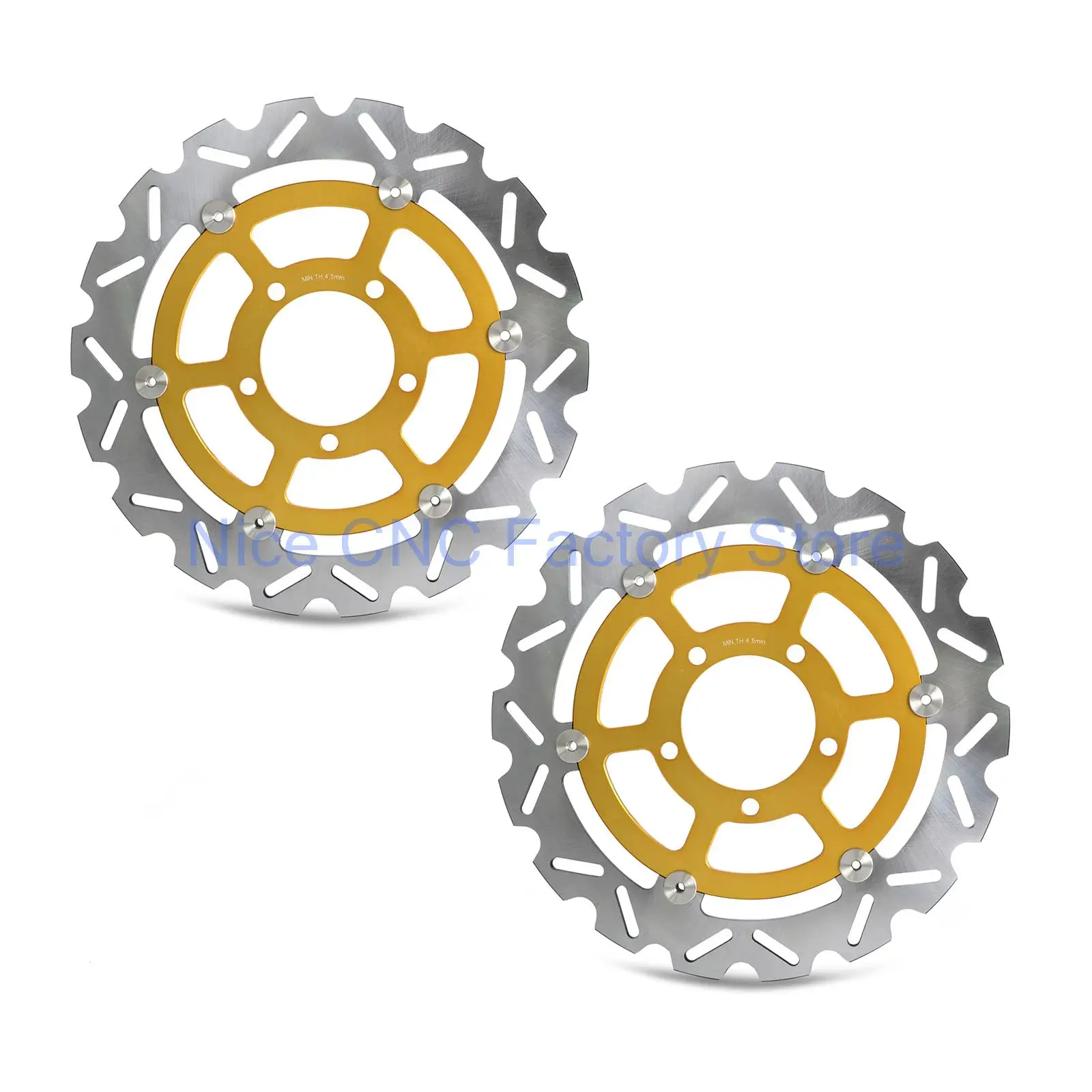 

2 Pcs Motorcycle Floating Front Brake Disc Rotor For Kawasaki Z800 2013-2016 Versys 1000 2015 2016 Z1000 ZR1000 2014 -2016
