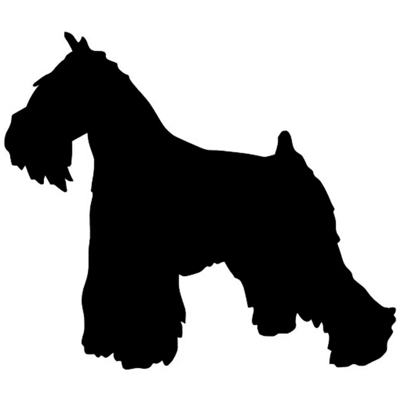 

11.2*9.5CM Miniature Schnauzer Animal Personality Car Sticker Stylish Car Covers Scratches Decorative Stickers C6-0027