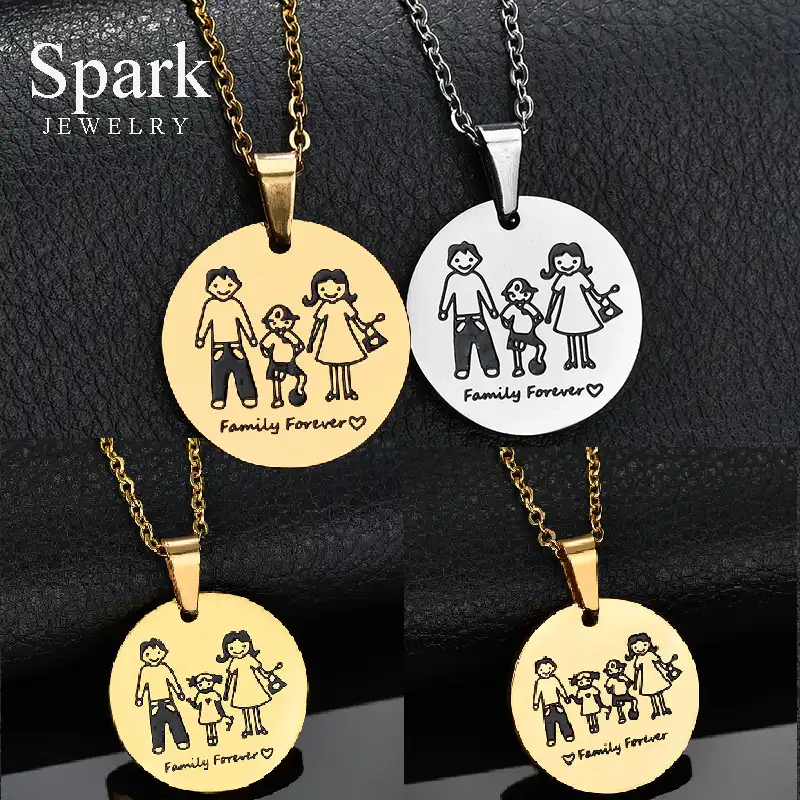 mom and son forever necklace