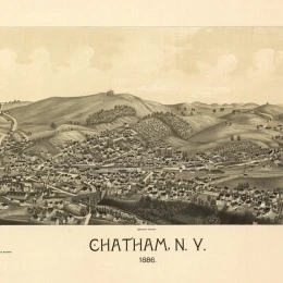 Vintage Map of Chatham New York 1886 Columbia County Poster Print (36 x 54)