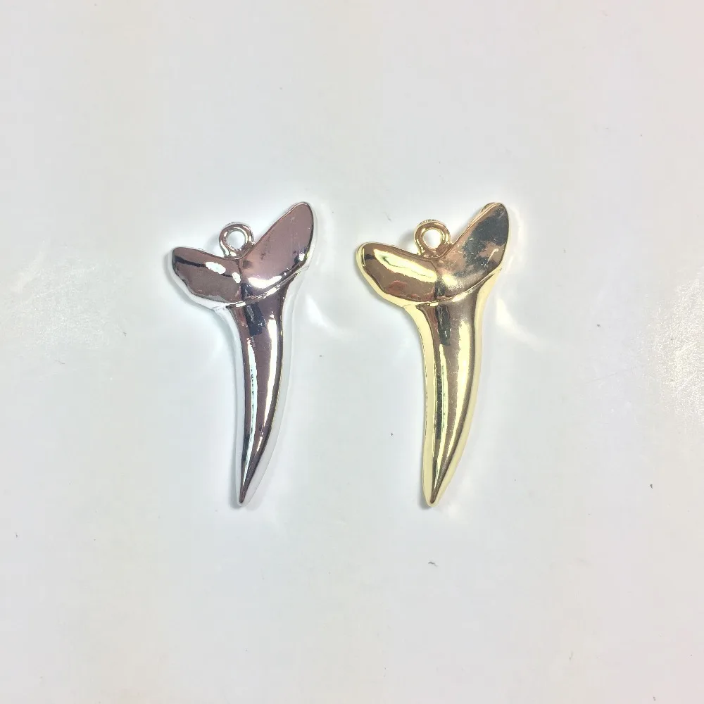 

Eruifa Popular 10pcs 28*17mm Shark Teeth Zinc alloy Charms Wholesales necklace,earring bracelet jewelry DIY handmade 2 colors