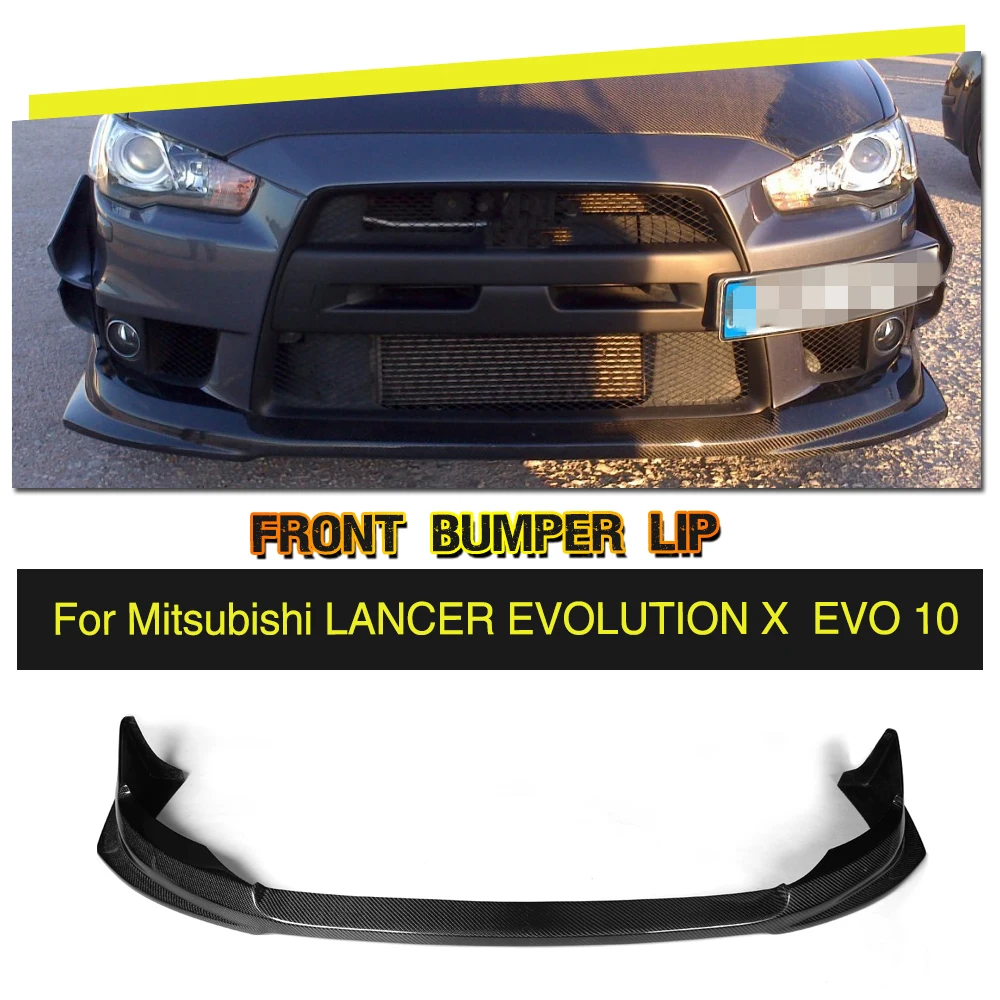 Car Styling Carbon Fiber Car Front Lip for for Mitsubishi Lancer ex EVO
