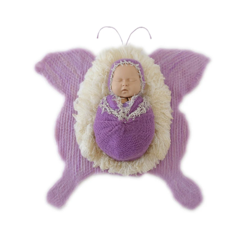 Newborn Blanket Photography Felt Wool Fabric Layer Newborn Posing props Baby Wool Blanket Baby