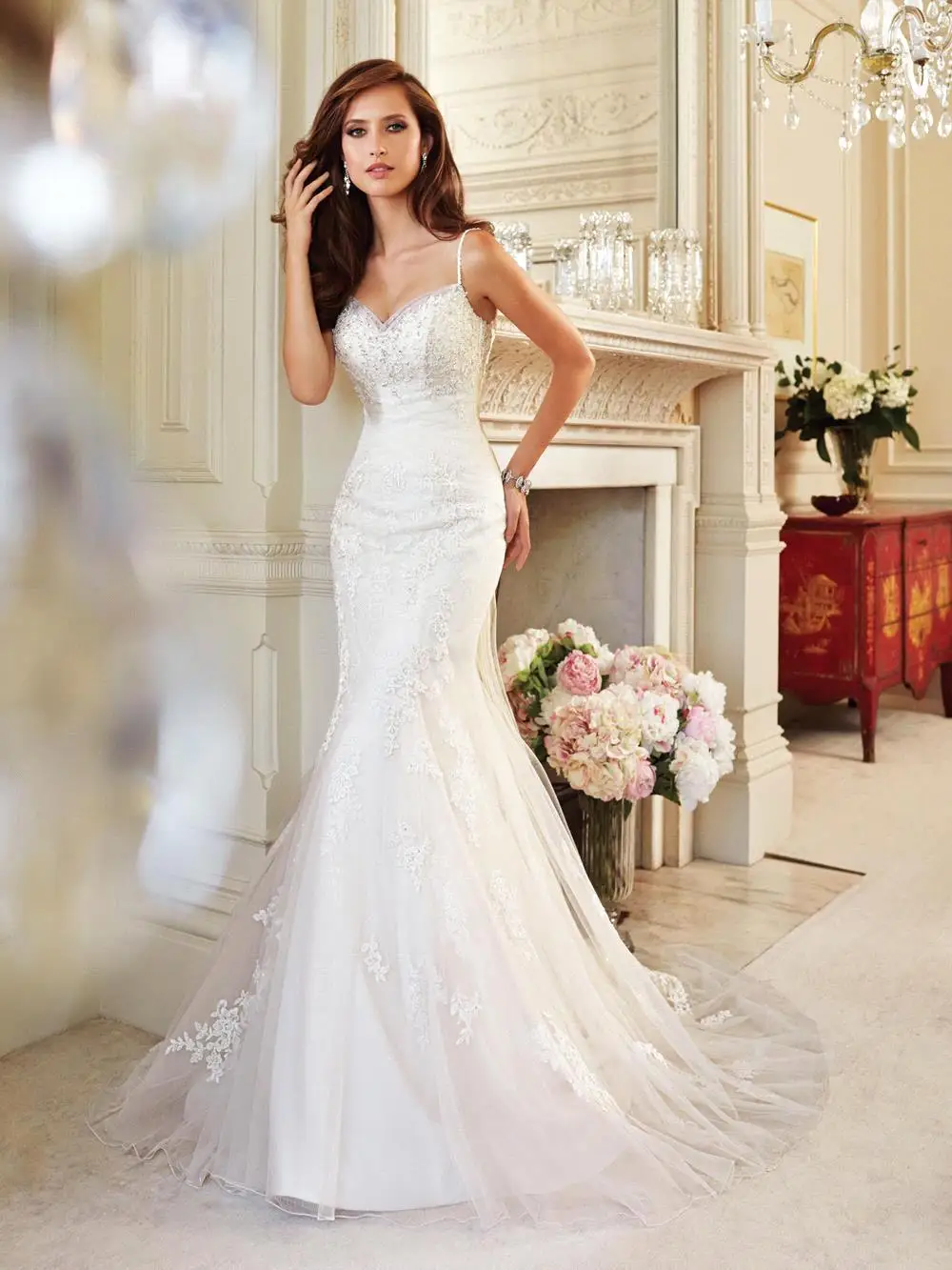 Robe De Mariage New Arrival Mermaid Lace Wedding Dress 2019 Sexy Spaghetti Straps Bridal Gowns Vestido de Noiva