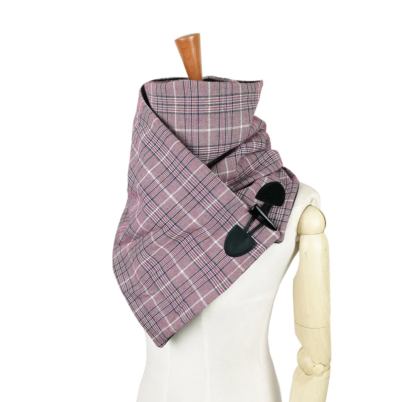 Leo anvi, клетчатый шерстяной зимний женский и мужской шарф с узором «гусиная лапка», модный шарф-шаль для шеи, шарфы, шарф унисекс, шарф с роговым замком