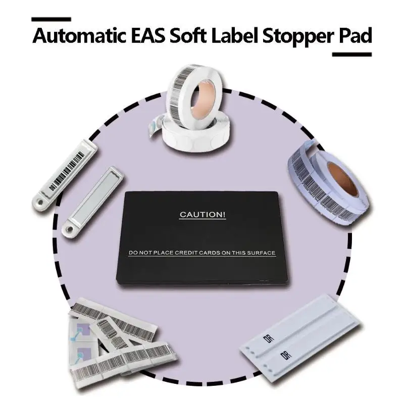 

58KHz Tag DR Soft Label Tag Deactivator Pad with Back EVA Adhesive Tape for EAS AM System Security No Power Needed