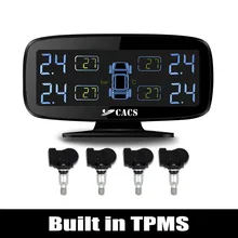 Wireless Tire Pressure Monitoring System TPMS for Car with Built in Sensors / Anti-interference Tyre abnormal condition Alarm