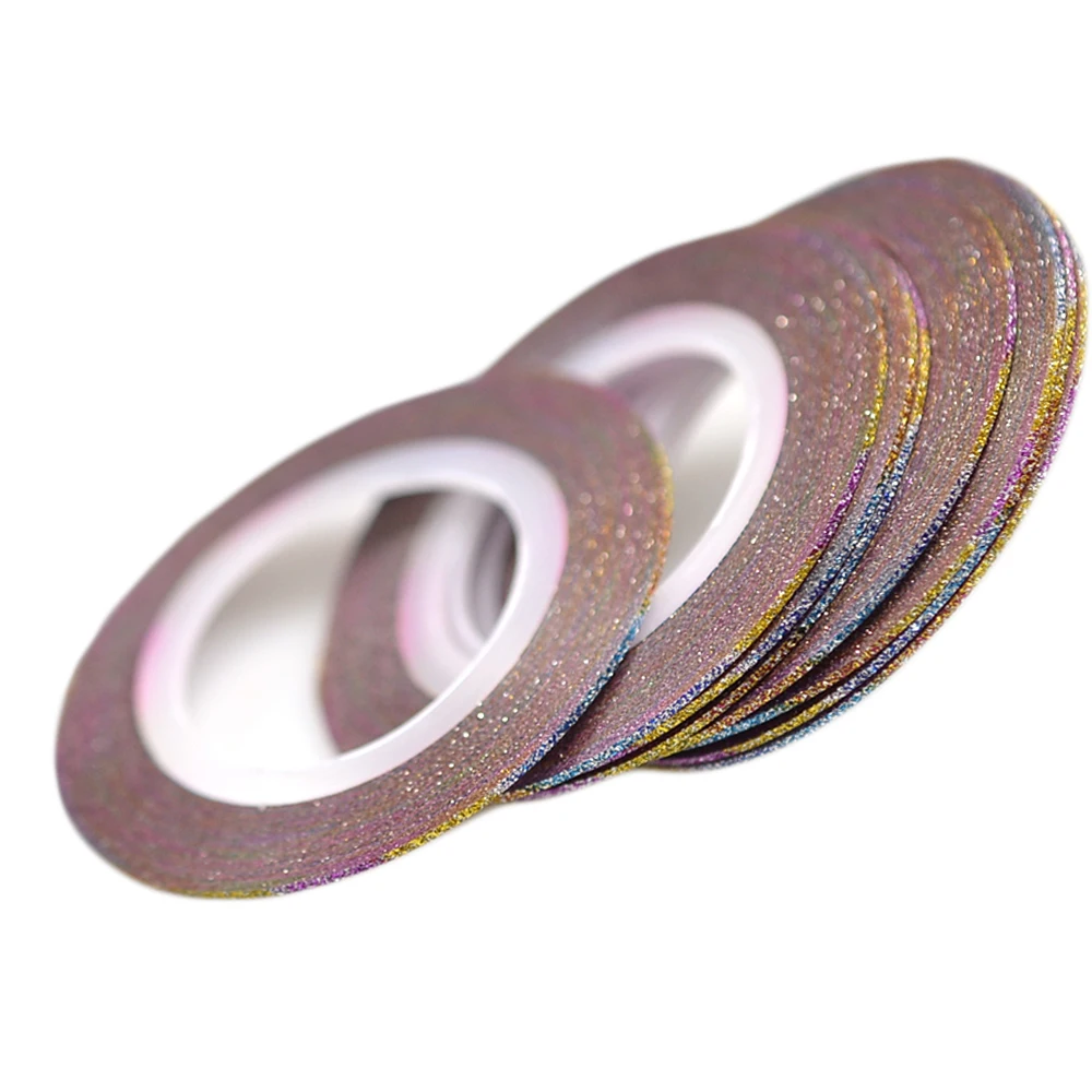 

100pcs New Designs Nail Art Stripe Tape Mixed Colors 1mm Roll Sets DIY Creative Line Nail Sticker Beauty Care NJ192