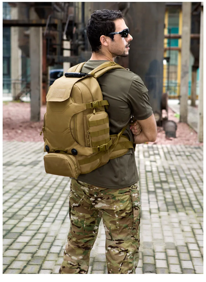 Versatile 3-in-1 Men's Tactical Rucksack for Climbing & Outdoor Activities18