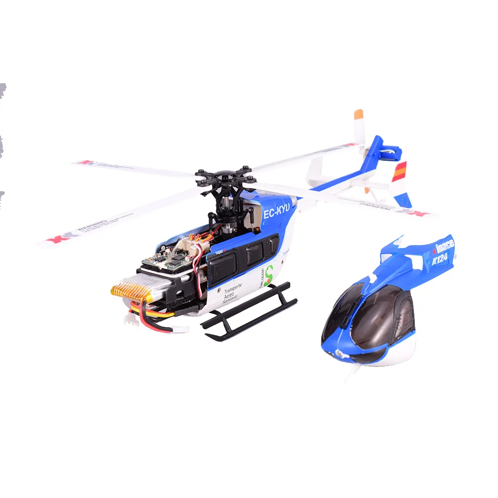 Wltoys XK EC145 K124 6CH 3D 6G бесщеточный двигатель RC вертолет с передатчиком совместим FUTABA S