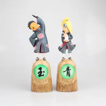 

2pcs/set 23cm Naruto Deidara and Tobi Action Figure PVC New Collection figures toys Collection for friend gif