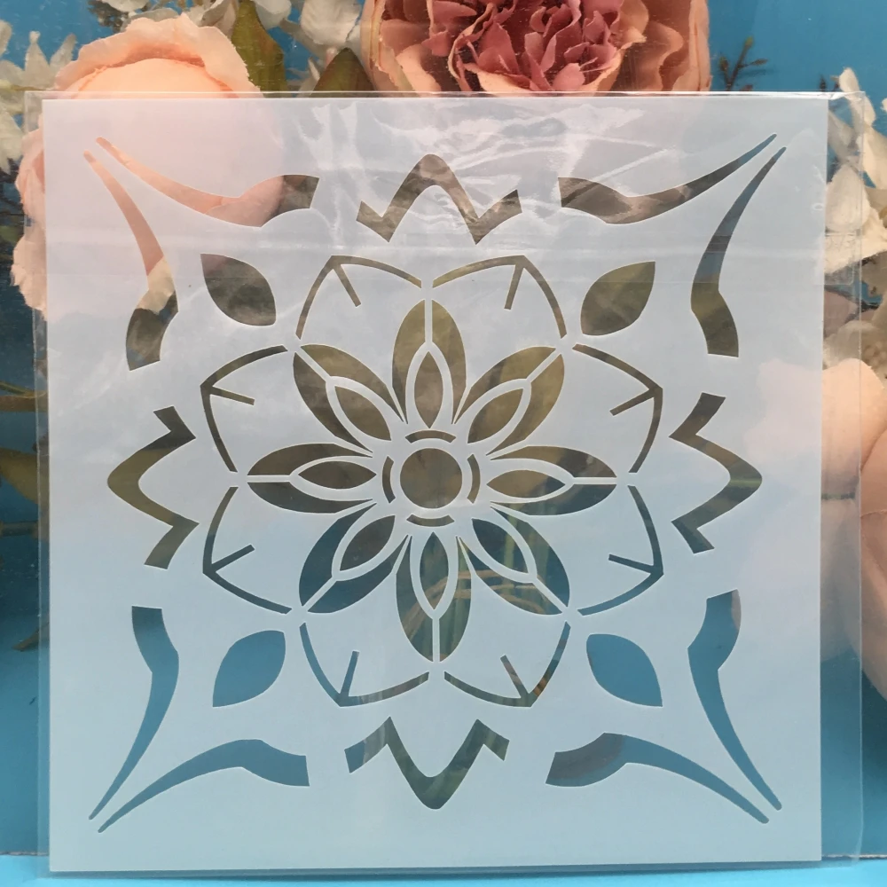 

5.9" Geometry Flower DIY Craft Layering Stencils Wall Painting Scrapbooking Stamping Embossing Album Paper Card Template F5522