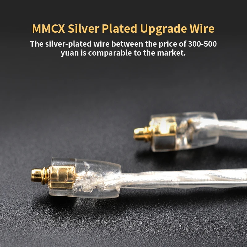KZ 8 Core посеребренный кабель 3,5 мм кабель для наушников с разъемом Mmcx для наушников