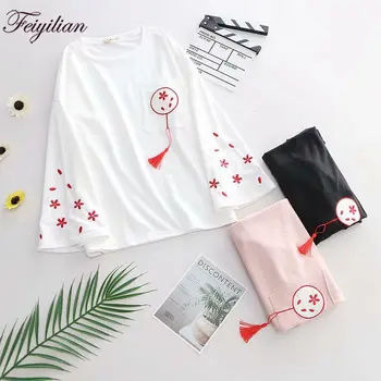 

Chinese style fan pattern pocket tasseled long sleeve guard