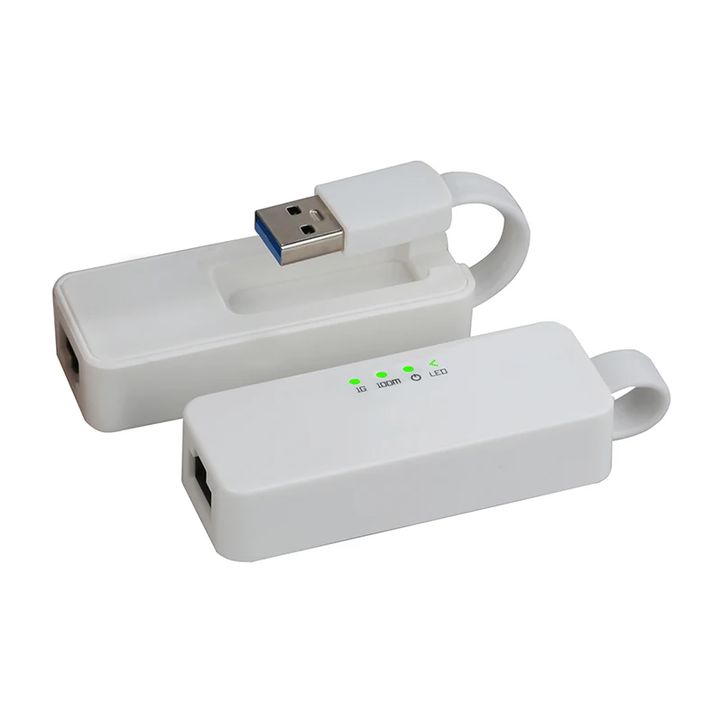 Usb 3,0 к Rj45 сетевая карта беспроводной локальной сети адаптер 10/100/1000 Мбит/с Ethernet адаптер Realtek Rtl8153 для планшетных ПК Win 7 8 10 Xp - Цвет: White