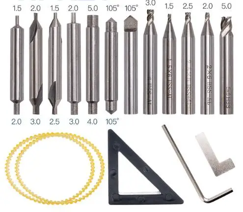 

Full Set End Milling Cutter For All Vertical Key Copy Duplicating Machine As Key Cutting Parts For Sale 17 pieces/lot