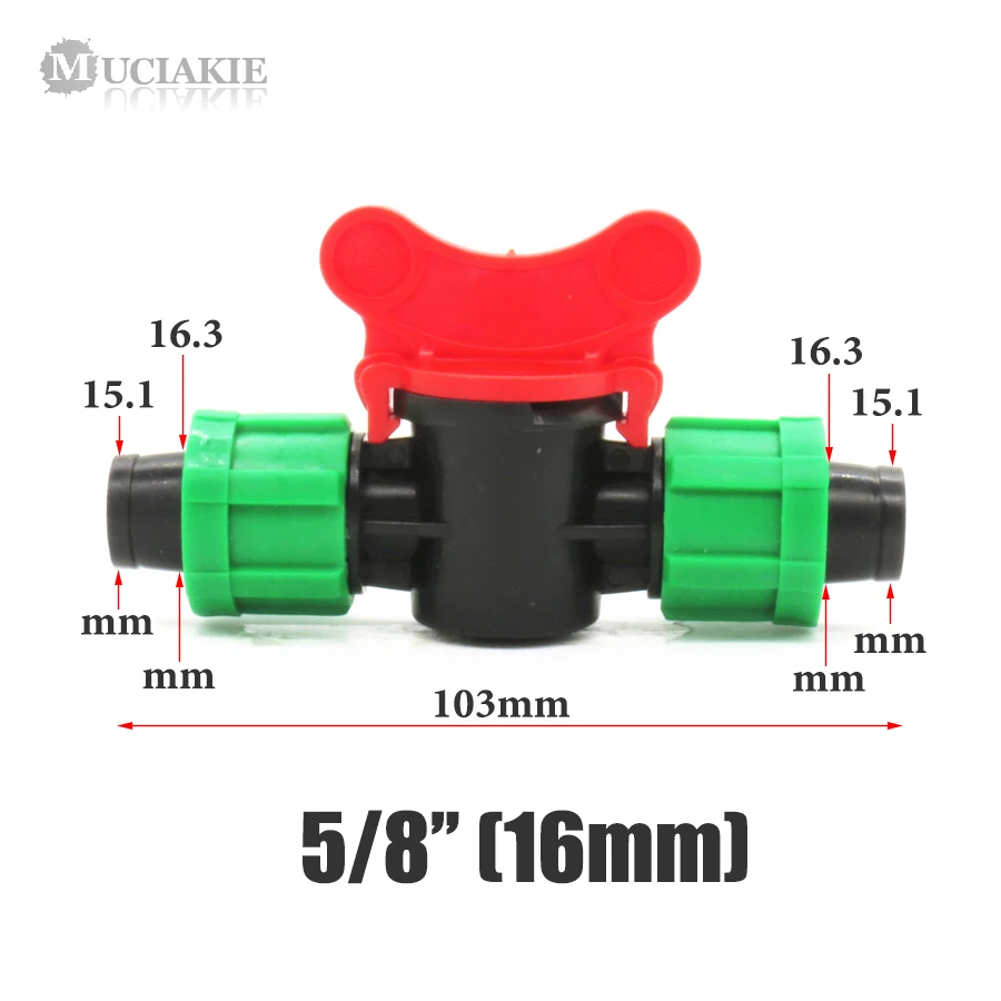 MUCIAKIE 1 шт. садовый кран капельная лента для орошения 1/4 ''переключатель клапана