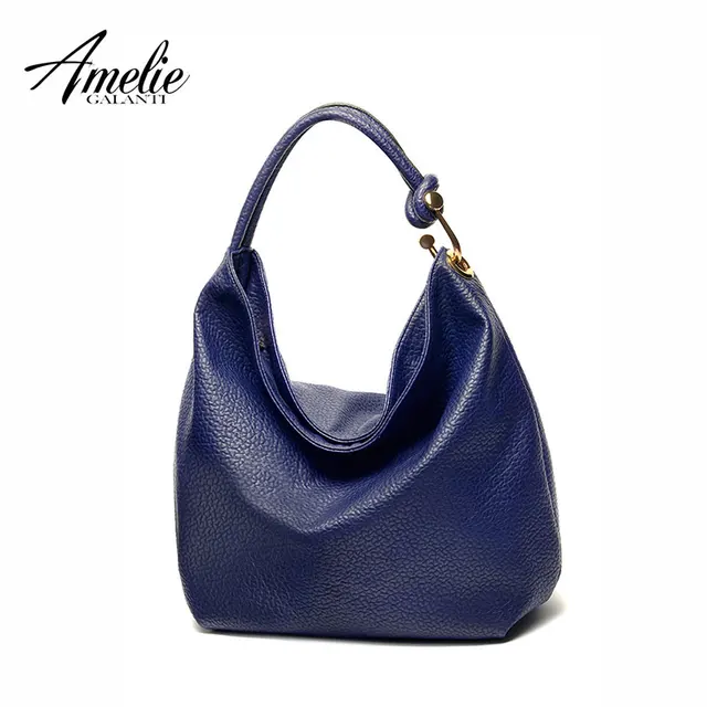 AMELIE GALANTI 2018 NEWEST brand women shoulder handbag famous design half moon casual solid handbag zipper soft fashion bag