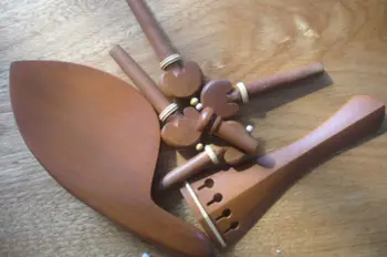 

Nice 2 set violin fittings 4/4 natural Jujube wood #6477