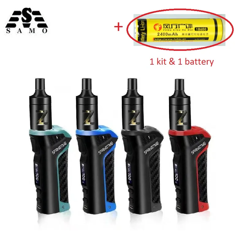 

100W 18650 Box Mod Kit Big Fog Smoke Cessation Electronic Cigarette Metal Body with 2.5 ml Vape Atomizer Vaporizer Kit