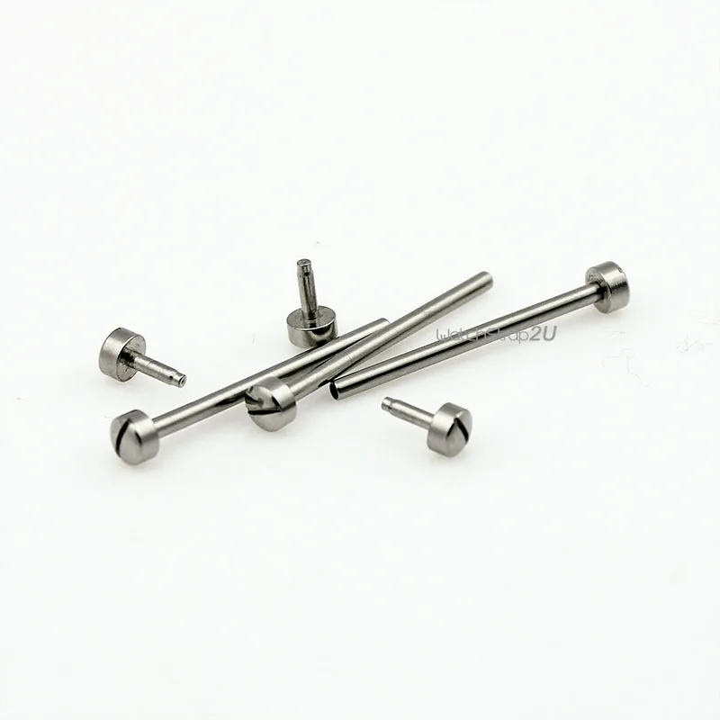 

2Pcs Silver Spring Bars With Slotted Studs Screws For Ceramic Watch Band 18/20mm