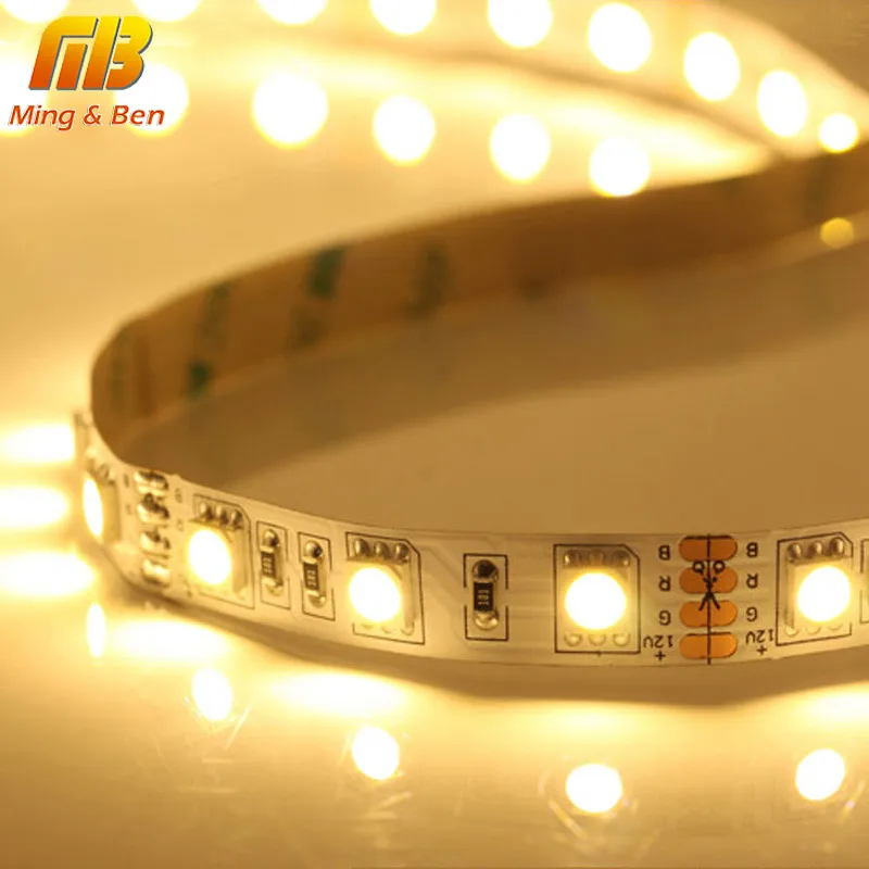 [MingBen] Светодиодные ленты faixa De светодиодный гибкие SMD 5050 DC12V 60 Светодиодный s/m 5