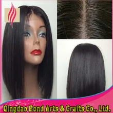 Middle Part Fashion Bob Wig Brazilian Virgin Human Hair Glueless Full Lace Wig& Front Lace Wig Natural Color Free Shipping