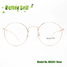 Очки с металлическими оправами Для женщин круглые очки Жемчужное Украшение храма может сделать близорукость очки беттер Селф запас M6361