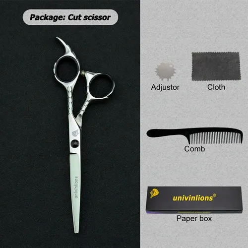 5.5/6" black gold barber hair scissors hairdressing scissors professional hair scisor barber supplies shears gift japan haircut - Color: 6016CUT