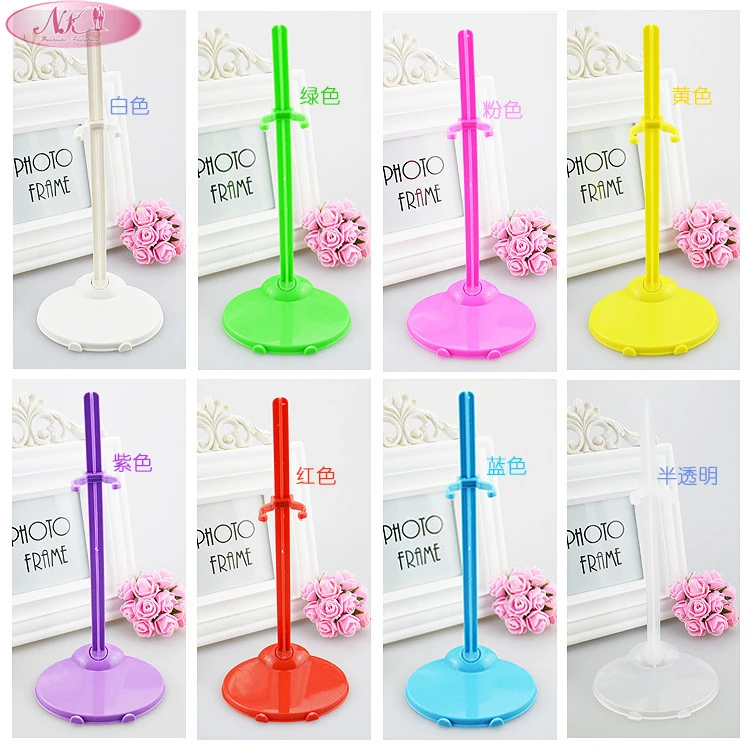 

NK  Wholesale 4Pcs /Lot ColourFul  Doll Stand  For Barbie Dolls Girls Prop Up Mannequin Model Display Holder Best Child Toy