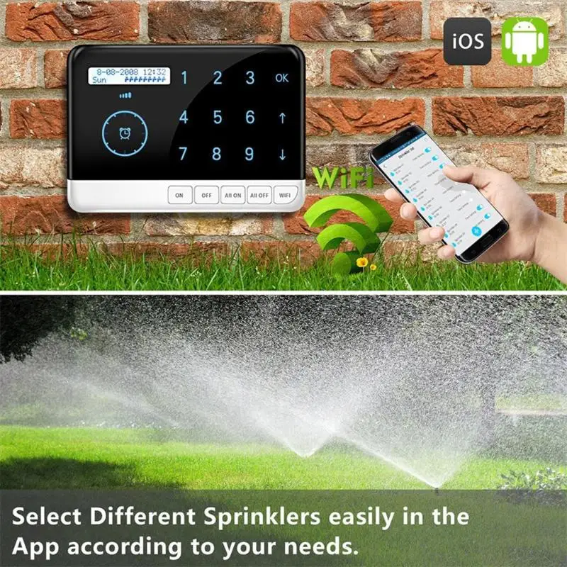 

Smart Sprinkler Controller 9 Zone WiFi Irrigation Timer Garden Watering System Controller Home Automatic Intelligent Watering