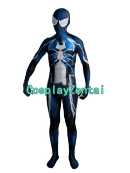 

Spiderman Costume 2016 Printing Symbiote cosplay Spiderman Costume with Eye Glasses