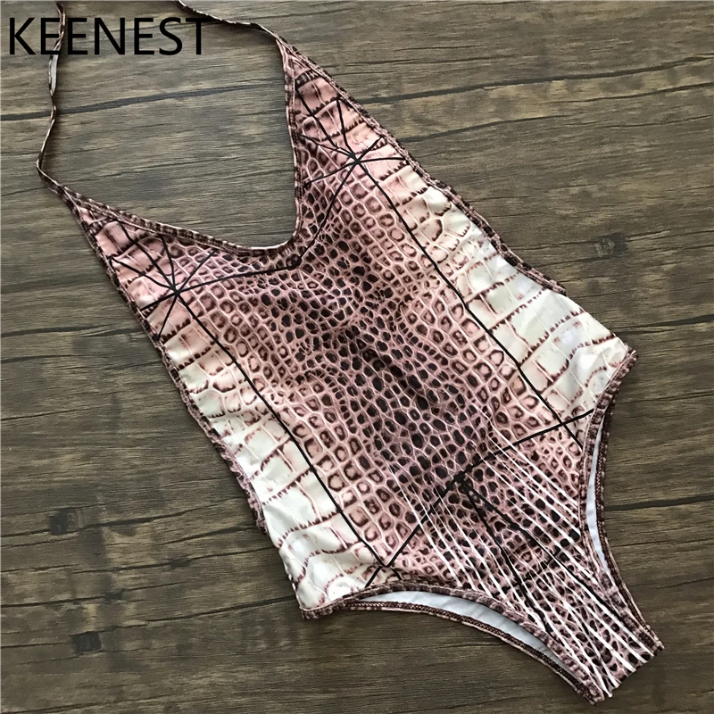 

KEENEST NEW 2017 Sexy High Cut One Piece Swimsuit Backless Swimwear Women Bathing Suit Swim Beachwear Monokini Swimsuit