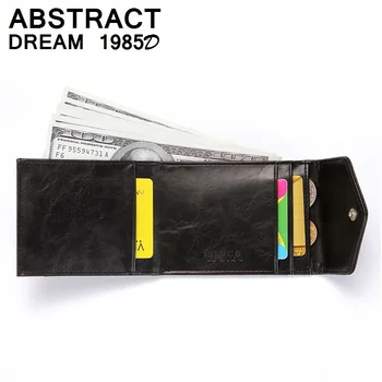 

RFID men Wallet brand fold leather new ultra thin Women purse Multifunction card case holder men's Classic credit card wallet